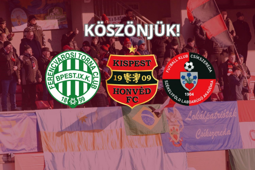 Közlemény | Köszönet a Honvédnak és a Fradinak!